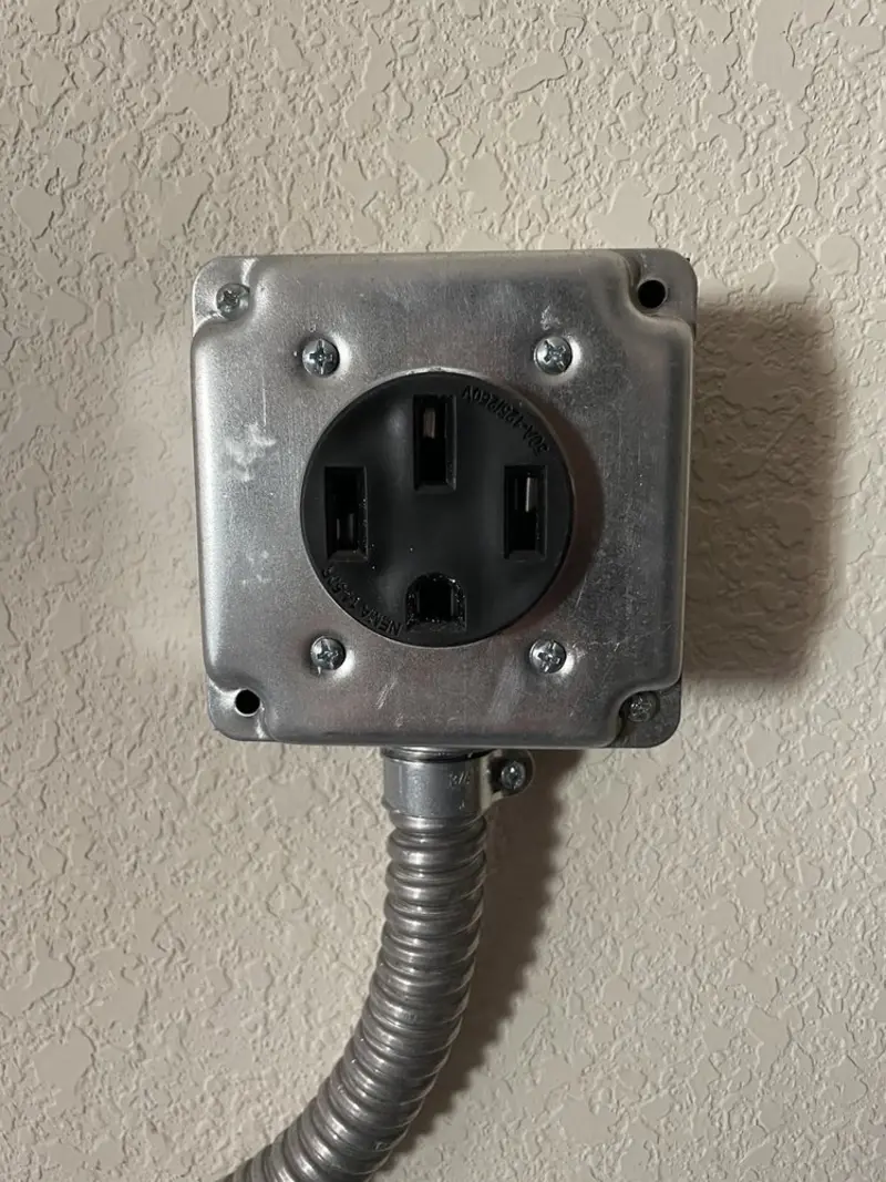 NEMA 14-50 outlet installed for Electrical Panel Upgrade in East Earl
